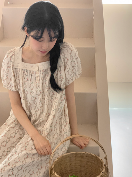 [Juuneedu] Cosette Flower Short Sleeve Pyjama Set