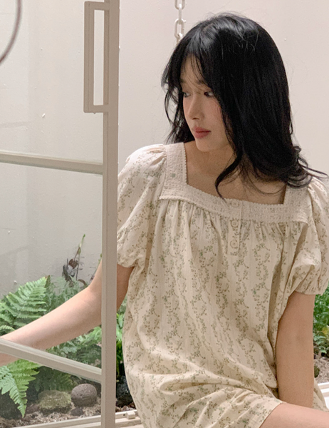 [Juuneedu] Cosette Flower Short Sleeve Pyjama Set