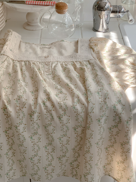 [Juuneedu] Cosette Flower Short Sleeve Pyjama Set