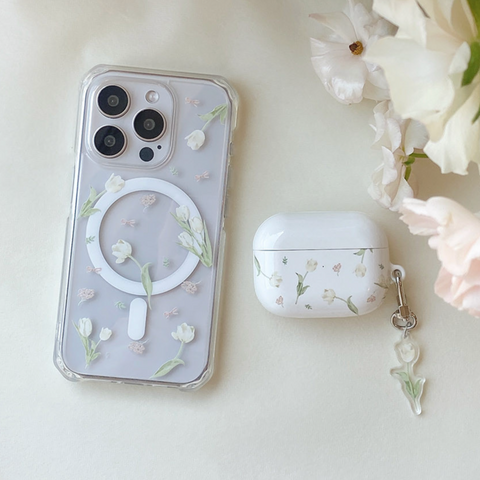 [Romantic Mood] Chiffon Tulip MagSafe Phone Case