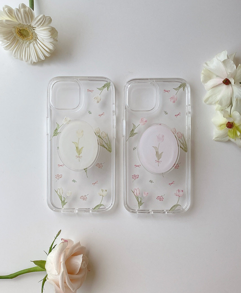 [Romantic Mood] Chiffon Tulip Jelly Case
