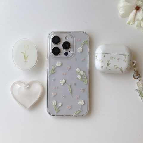 [Romantic Mood] Chiffon Tulip Jelly Case