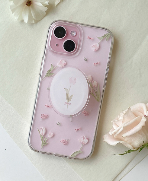 [Romantic Mood] Chiffon Tulip Jelly Case