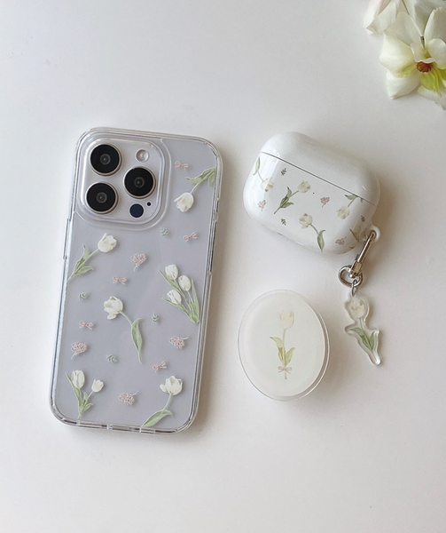 [Romantic Mood] Chiffon Tulip Airpods Case