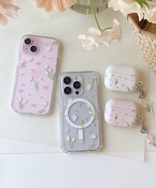 [Romantic Mood] Chiffon Tulip Airpods Case