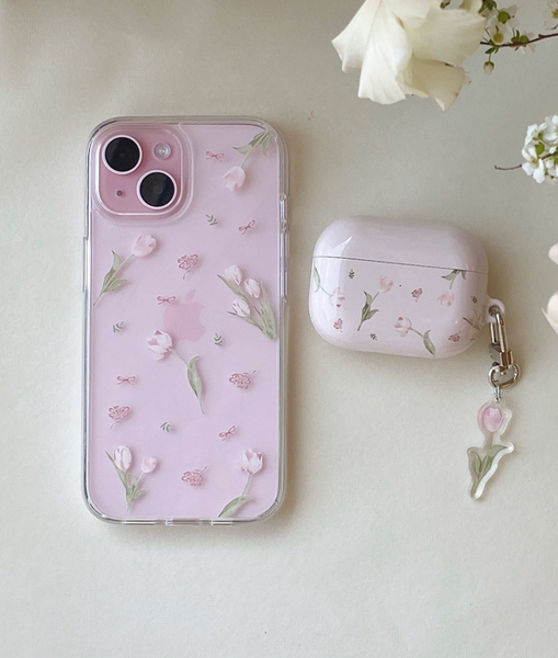 [Romantic Mood] Chiffon Tulip Airpods Case