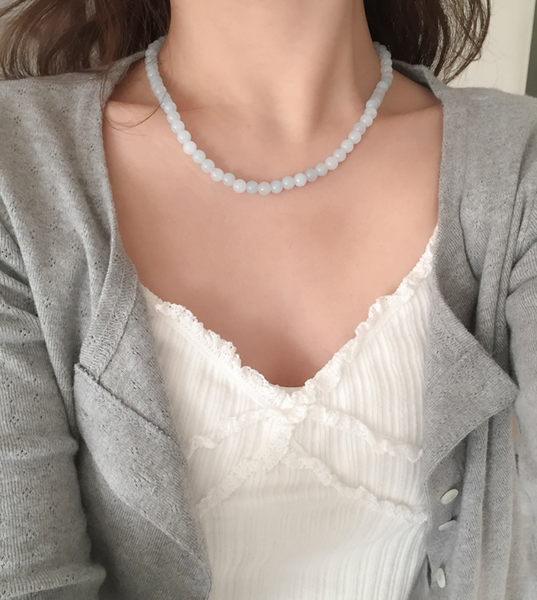 [moat] Aqua Marine Necklace (Silver925)