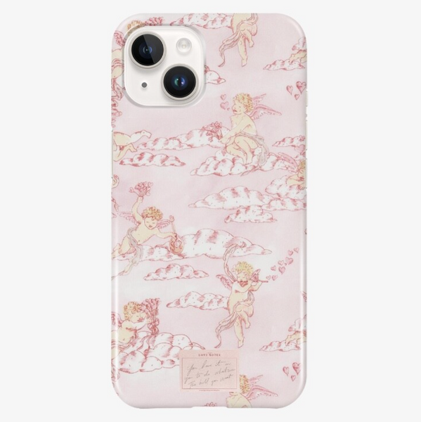 [dear my muse.] Peach Heart Angel Phone Case