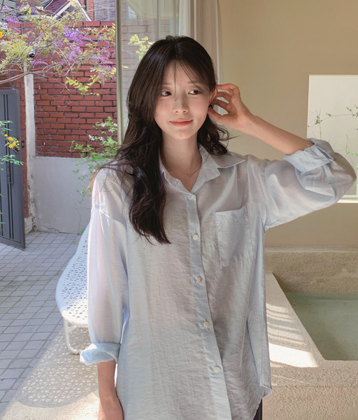 [SLOWAND] ONLY SLOW. Shining Summer Long Sleeve Shirt