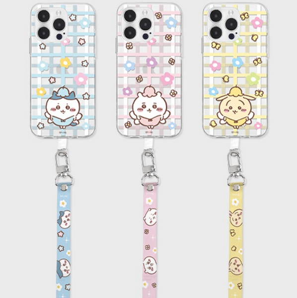 [韓版Chiikawa] Chiikawa Clear Phone Case + Tag Strap 透明手機殼 ＋手機帶