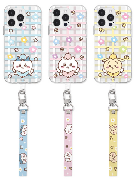 [韓版Chiikawa] Chiikawa Clear Phone Case + Tag Strap 透明手機殼 ＋手機帶