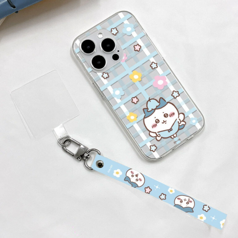 [韓版Chiikawa] Chiikawa Clear Phone Case + Tag Strap 透明手機殼 ＋手機帶
