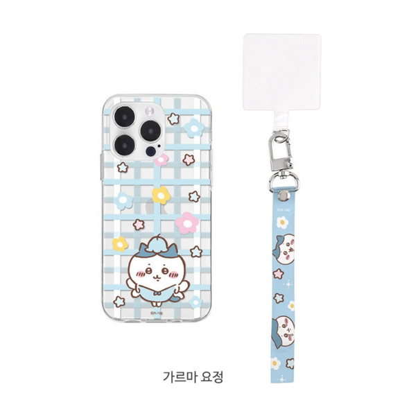 [韓版Chiikawa] Chiikawa Clear Phone Case + Tag Strap 透明手機殼 ＋手機帶