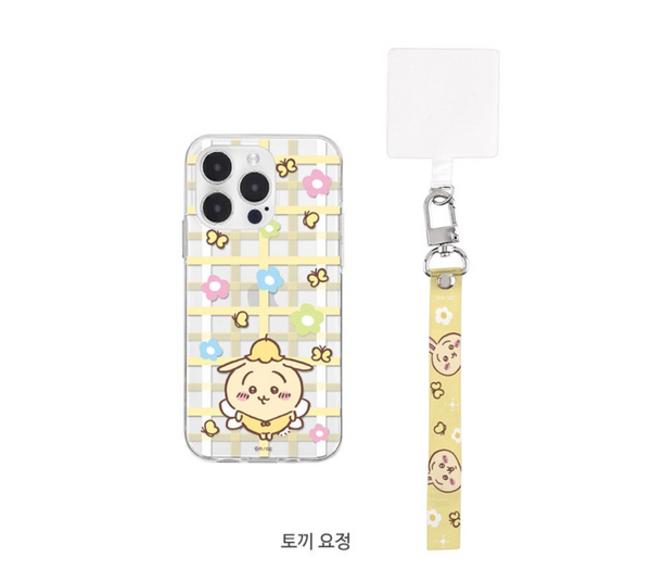 [韓版Chiikawa] Chiikawa Clear Phone Case + Tag Strap 透明手機殼 ＋手機帶