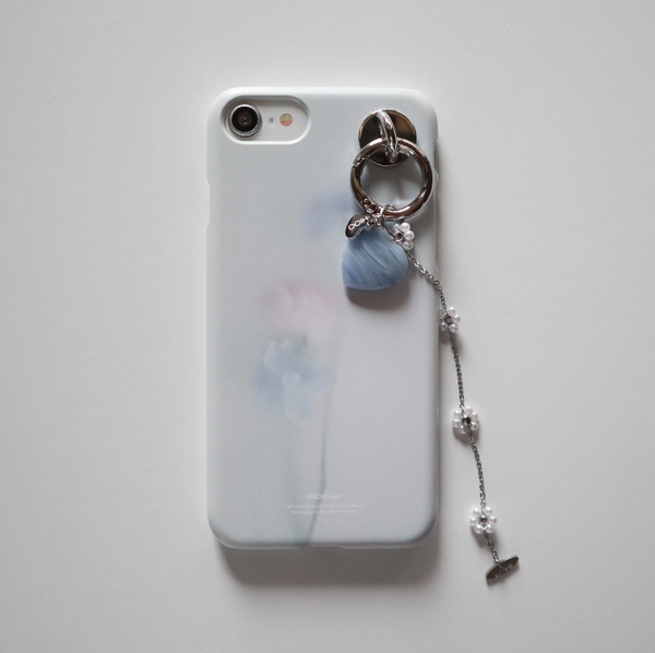[hioo.kr] Soft Delphinium & Ranunculus 01 Matte Hard Phone Case