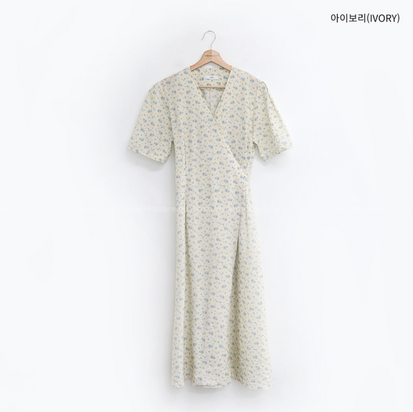 [ORDINAIREMENT] Baby Flower Wrap Dress