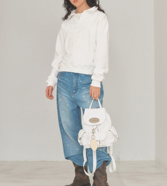 [LOTSYOU] Nostalgia Chubby Backpack White