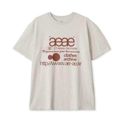 [aeae] WEB LOGO T-SHIRTS [OATMEAL]