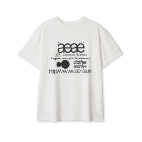 [aeae] WEB LOGO T-SHIRTS [WHITE]