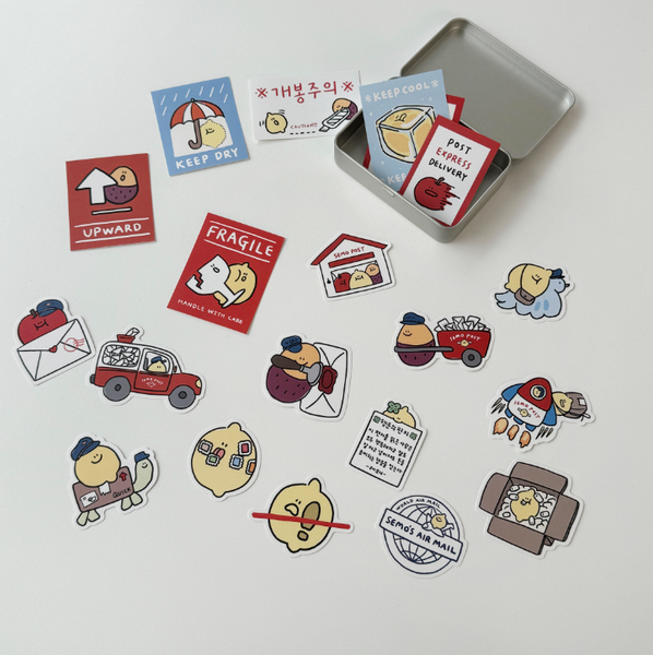 [second morning] SEMO Post Tin Case Sticker Pack (20ea)