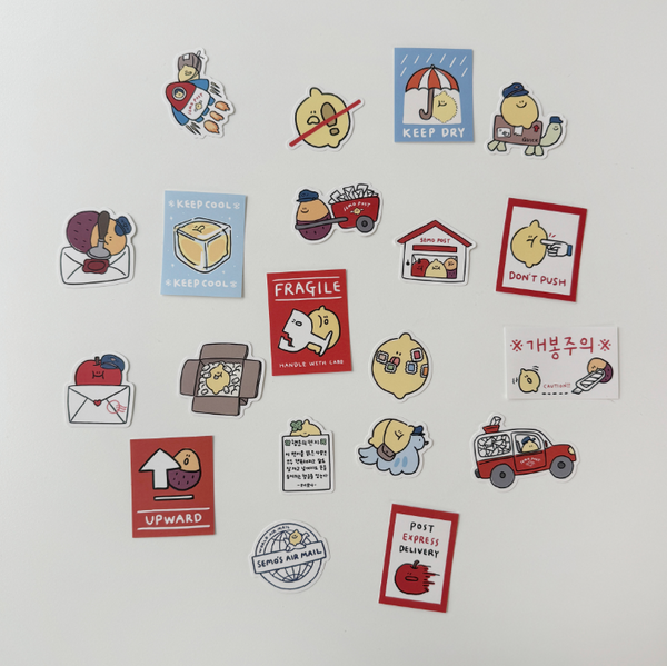 [second morning] SEMO Post Tin Case Sticker Pack (20ea)