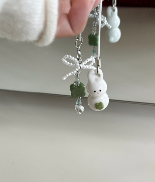 [flo.d studio] Mini Ribbon Beads Keyring