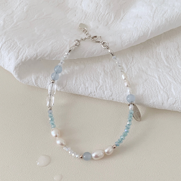 [SOYE PI-NE] Water Pearl Silver Bracelet
