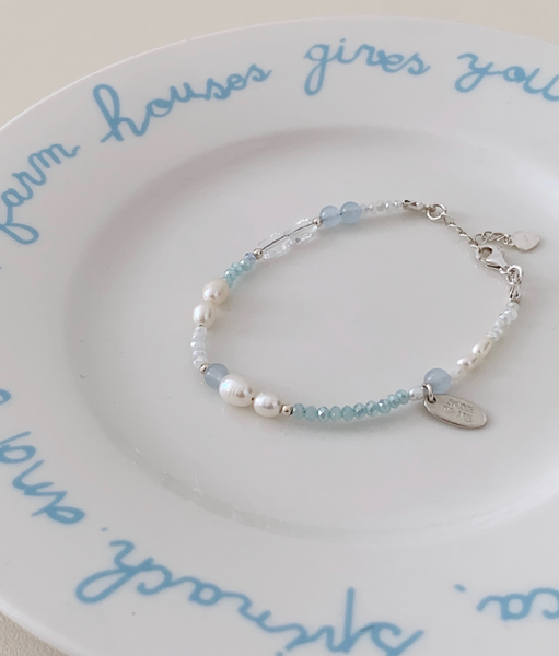 [SOYE PI-NE] Water Pearl Silver Bracelet