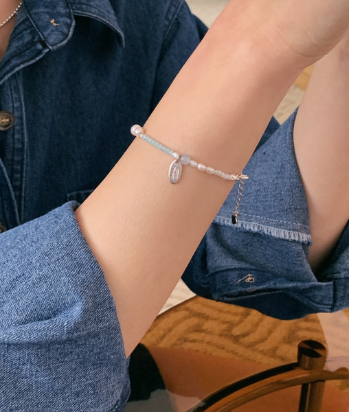 [SOYE PI-NE] Water Pearl Silver Bracelet