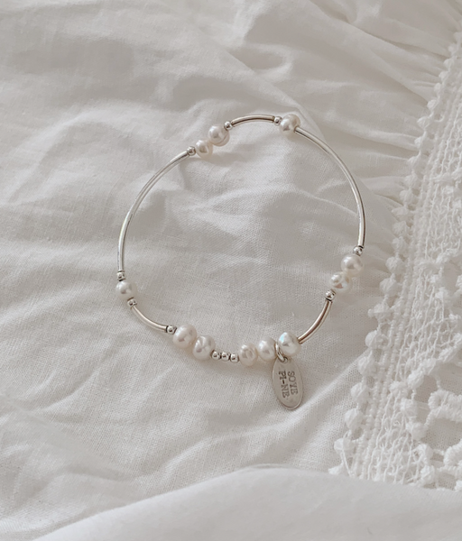 [SOYE PI-NE] Freshwater Pearl Silver Bracelet
