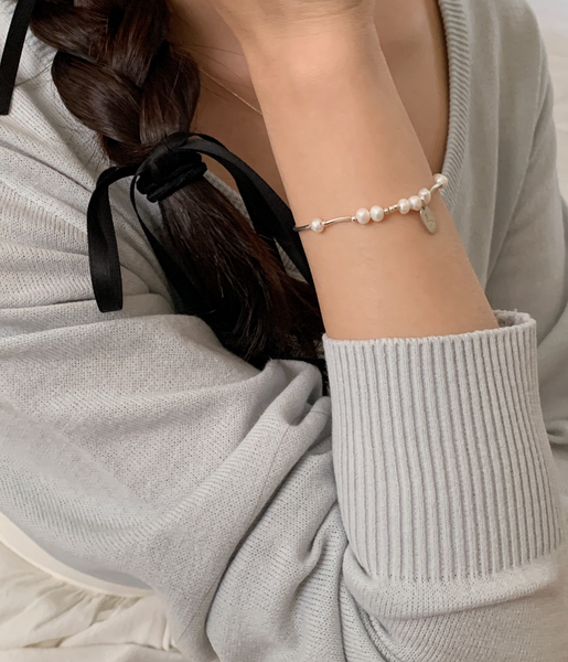 [SOYE PI-NE] Freshwater Pearl Silver Bracelet