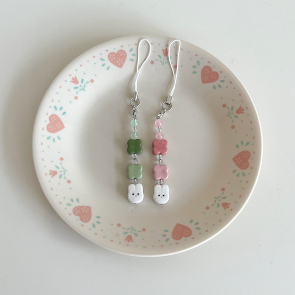 [flo.d studio] Lucky Bunny Beads Keyring