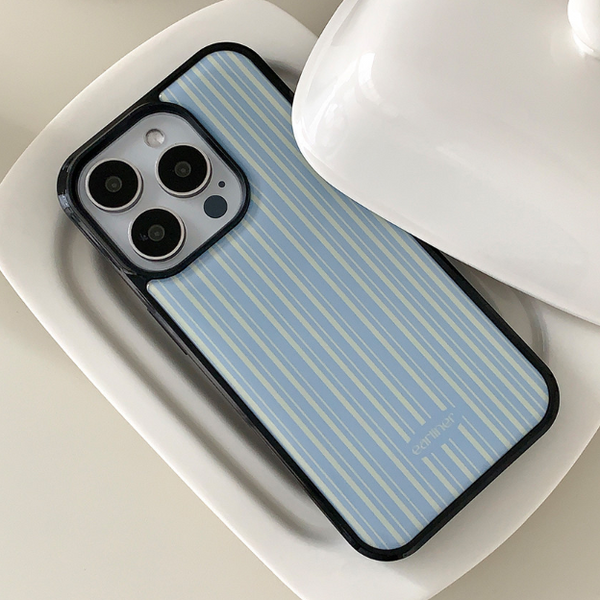 [earliner] Blue Stripe Bumper Iphone Case