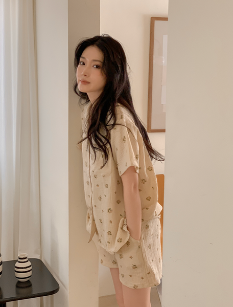 [Juuneedu] Melrose Cotton Short Sleeve Pyjama Set