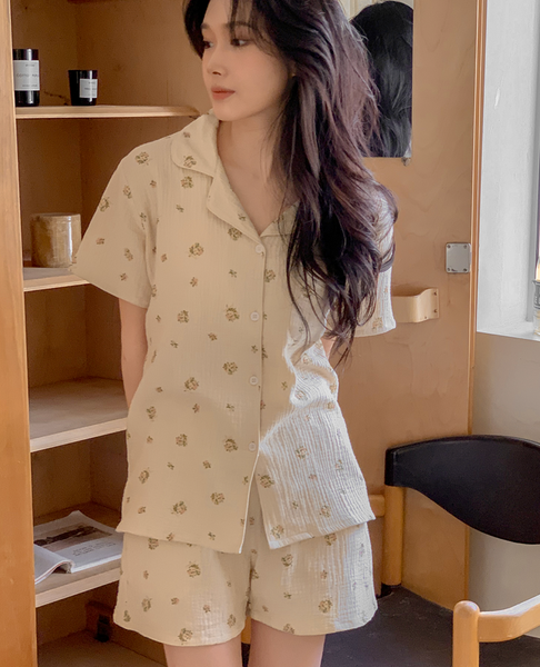 [Juuneedu] Melrose Cotton Short Sleeve Pyjama Set