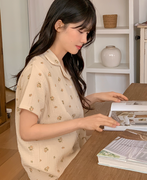 [Juuneedu] Melrose Cotton Short Sleeve Pyjama Set