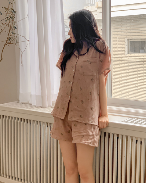 [Juuneedu] Melrose Cotton Short Sleeve Pyjama Set