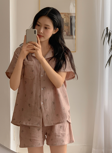 [Juuneedu] Melrose Cotton Short Sleeve Pyjama Set