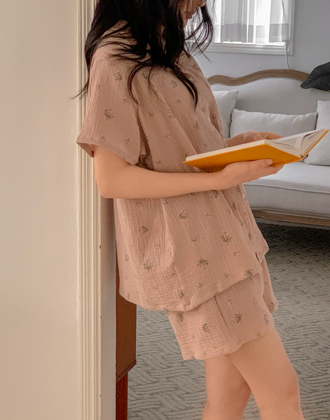 [Juuneedu] Melrose Cotton Short Sleeve Pyjama Set