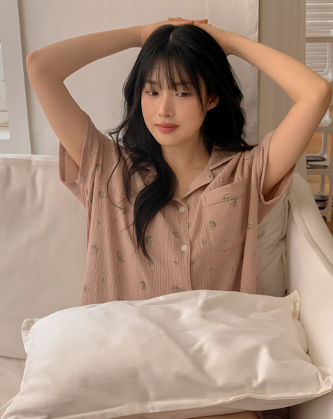 [Juuneedu] Melrose Cotton Short Sleeve Pyjama Set