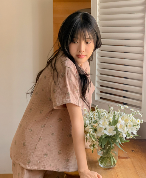 [Juuneedu] Melrose Cotton Short Sleeve Pyjama Set