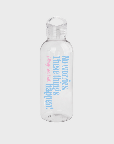 [THENINEMALL] Vintage No Worries Skyblue Handle Tumbler 600ml