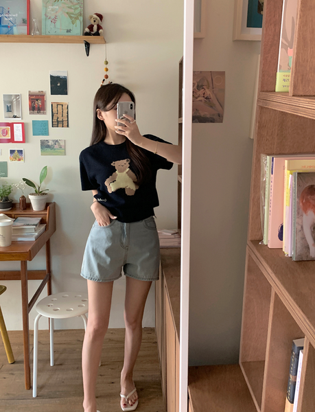 [GIRLS RECIPE] Summer My Bear Short Sleeve Knitwear