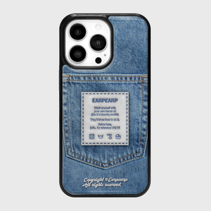 [earp earp] Denim Pocket BLUE Epoxy Phone Case