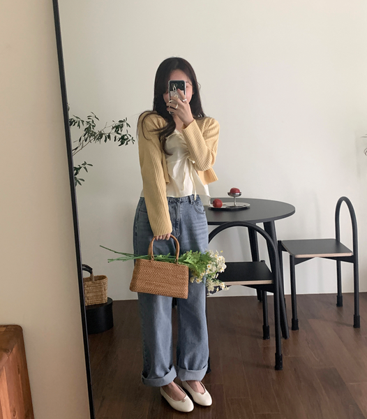 [GIRLS RECIPE] Mild Wide Denim Pants