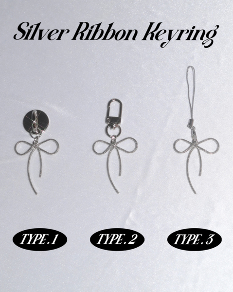 [WATERJEAN] Silver Ribbon Keyring