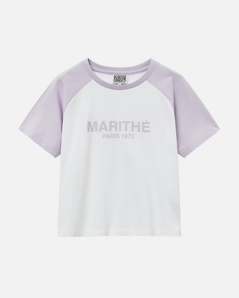 [MARITHÉ FRANÇOIS GIRBAUD] W RAGLAN REGULAR LOGO TEE LIGHT PURPLE