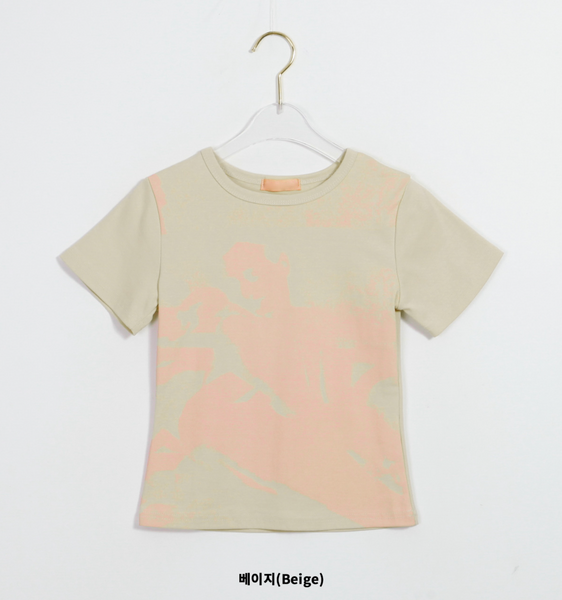 [BINARY01] Stain Printed T-shirt