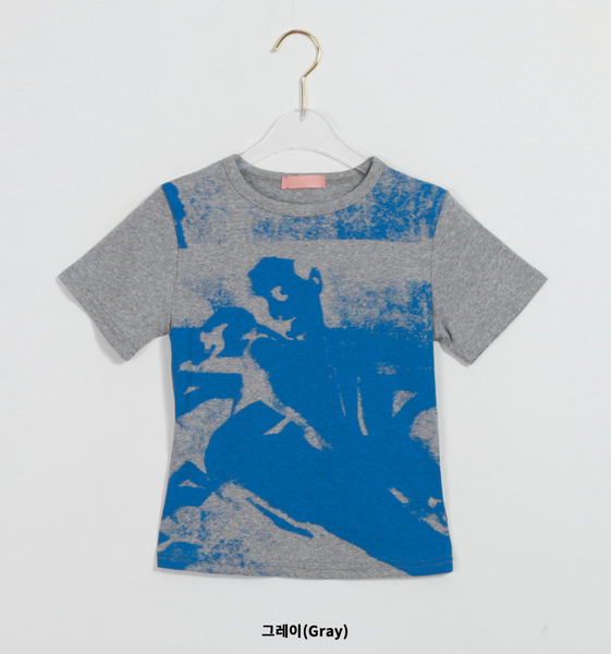 [BINARY01] Stain Printed T-shirt