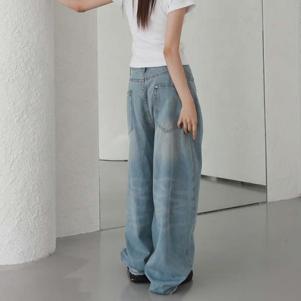 [BINARY01] Anton Balloon Wide Denim Pants